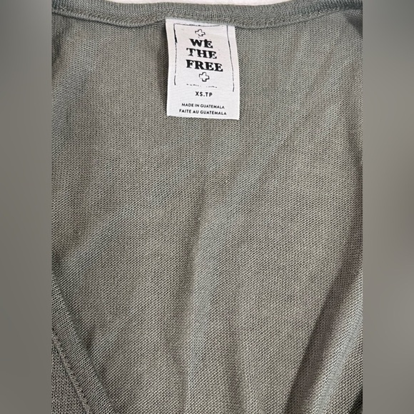 Free People Knit Cross Front v neck Tee shirt‎ top- XS - Picture 4 of 4